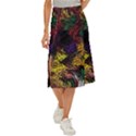 Eiffel Tower Pattern Wallpaper Midi Panel Skirt View1