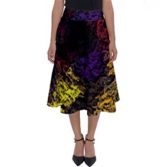 Abstract Painting Colorful Perfect Length Midi Skirt by Cemarart