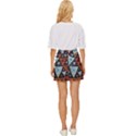 Fractal Triangle Geometric Abstract Pattern Mini Front Wrap Skirt View4