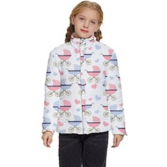 Pattern Stroller Carriage Texture Kids  Puffer Bubble Jacket Coat by Grandong
