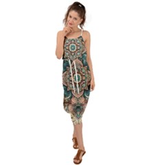 Floral Flora Flower Flowers Nature Pattern Waist Tie Cover Up Chiffon Dress by Grandong