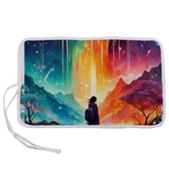 Starry Night Wanderlust: A Whimsical Adventure Pen Storage Case (m) by stine1