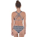 Ethnic symbols motif black and white pattern Criss Cross Bikini Set View2