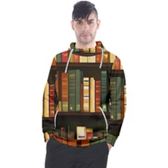 Books Bookshelves Library Fantasy Apothecary Book Nook Literature Study Men s Pullover Hoodie by Grandong