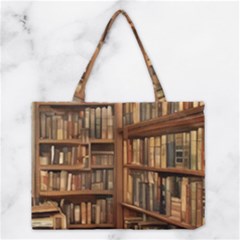 Room Interior Library Books Bookshelves Reading Literature Study Fiction Old Manor Book Nook Reading Medium Tote Bag by Grandong