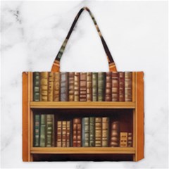 Room Interior Library Books Bookshelves Reading Literature Study Fiction Old Manor Book Nook Reading Medium Tote Bag by Grandong