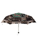 Retro Electronics Old Antiques Texture Wallpaper Vintage Cassette Tapes Retrospective Folding Umbrellas View3