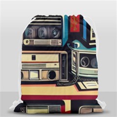 Radios Tech Technology Music Vintage Antique Old Drawstring Bag (small) by Grandong