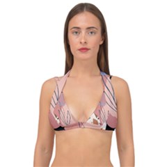 Abstract Boho Bohemian Style Retro Vintage Double Strap Halter Bikini Top by Proyonanggan