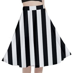 Stripes Geometric Pattern Digital Art Art Abstract Abstract Art A-line Full Circle Midi Skirt With Pocket by Proyonanggan