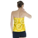 Lemon Fruits Slice Seamless Pattern Strapless Top View2