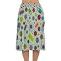 Seamless Pattern With Viruses Velvet Flared Midi Skirt View2