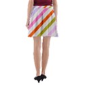 Lines Geometric Background A-Line Pocket Skirt View2