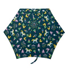 Cute Babies Toys Seamless Pattern Mini Folding Umbrellas by Apen