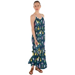 Cute Babies Toys Seamless Pattern Cami Maxi Ruffle Chiffon Dress by Apen