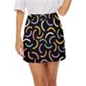 Abstract Pattern Wallpaper Mini Front Wrap Skirt View1