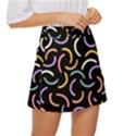 Abstract Pattern Wallpaper Mini Front Wrap Skirt View3