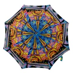 Eiffel Tower Starry Night Print Van Gogh Hook Handle Umbrellas (medium) by Maspions