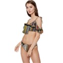 Book Nook Books Bookshelves Comfortable Cozy Literature Library Study Reading Reader Reading Nook Ro Ruffle Edge Tie Up Bikini Set	 View2