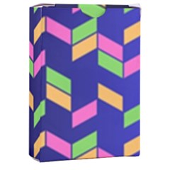 Background Pattern Geometric Pink Yellow Green Playing Cards Single Design (rectangle) With Custom Box by Maspions