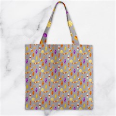 Halloween Candy Zipper Grocery Tote Bag by Askadina