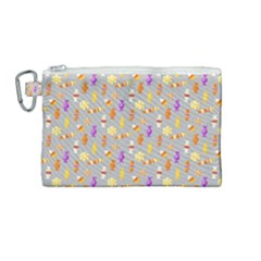 Halloween Candy Canvas Cosmetic Bag (medium) by Askadina