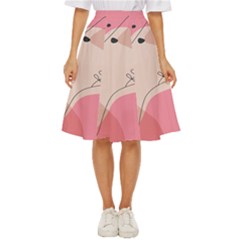 Pink Pattern Line Art Texture Minimalist Design Classic Short Skirt by Maspions