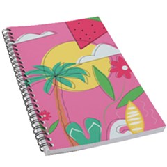 Ocean Watermelon Vibes Summer Surfing Sea Fruits Organic Fresh Beach Nature 5 5  X 8 5  Notebook by Maspions
