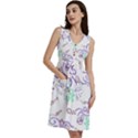 Fish Lilies Sea Aquatic Flowers Algae Bubble Animal Wildlife Nature Ocean Sleeveless Dress With Pocket View3