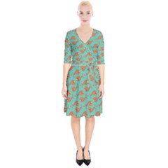 Cute Fish Underwater Sea Ocean Nature Aquarium Goldfish Marine Water Wrap Up Cocktail Dress by Bedest