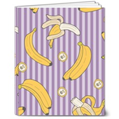 Pattern Bananas Fruit Tropical Seamless Texture Graphics 8  X 10  Hardcover Notebook by Bedest