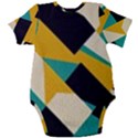 Geometric Pattern Retro Colorful Abstract Baby Short Sleeve Bodysuit View2