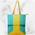 Colorful Rainbow Pattern Digital Art Abstract Minimalist Minimalism Double Zip Up Tote Bag View1