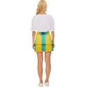 Colorful Rainbow Pattern Digital Art Abstract Minimalist Minimalism Mini Front Wrap Skirt View4