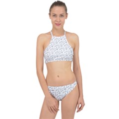 Music Notes Background Wallpaper Halter Bikini Set by Bajindul