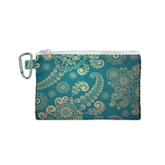 European Pattern, Blue, Desenho, Retro, Style Canvas Cosmetic Bag (small) by nateshop
