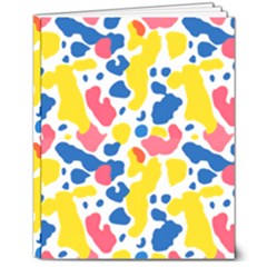 Colored Blots Painting Abstract Art Expression Creation Color Palette Paints Smears Experiments Mode 8  X 10  Softcover Notebook by Maspions