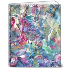 Abstract Confluence 8  X 10  Hardcover Notebook by kaleidomarblingart