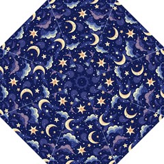 Night Moon Seamless Background Stars Sky Clouds Texture Pattern Hook Handle Umbrellas (medium) by Maspions