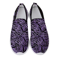 Enigmatic Plum Mosaic Women s Slip On Sneakers by dflcprintsclothing
