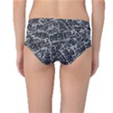 Rebel Life: Typography Black and White Pattern Mid-Waist Bikini Bottoms View2