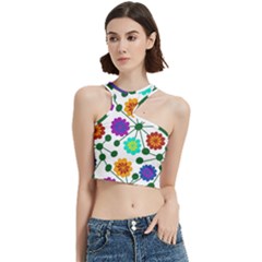 Bloom Plant Flowering Pattern Cut Out Top by Maspions