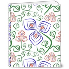 Bloom Nature Plant Pattern 8  X 10  Hardcover Notebook by Maspions