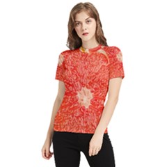Grapefruit-fruit-background-food Women s Short Sleeve Rash Guard by Maspions