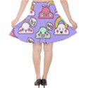 Cloud Seamless Pattern Velvet High Waist Skirt View2