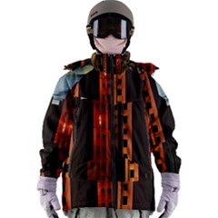 Sci-fi Futuristic Science Fiction City Neon Scene Artistic Technology Machine Fantasy Gothic Town Bu Women s Zip Ski And Snowboard Waterproof Breathable Jacket by Posterlux