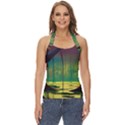 Nature Swamp Water Sunset Spooky Night Reflections Bayou Lake Basic Halter Top View1