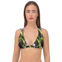 Outdoors Night Full Moon Setting Scene Woods Light Moonlight Nature Wilderness Landscape Double Strap Halter Bikini Top by Posterlux