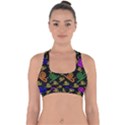Pattern Repetition Snail Blue Cross Back Hipster Bikini Top  View1