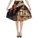 Village House Cottage Medieval Timber Tudor Split timber Frame Architecture Town Twilight Chimney Flared Midi Skirt View1